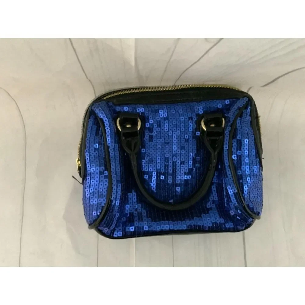 Steve Madden Blue Patent Satchel Bag | Shoulder Tote